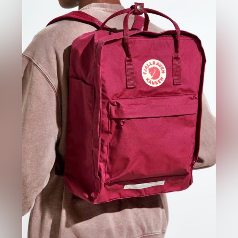 Fjallraven Kanken Scandinavian Classic Large Red Work Travel Reflective Backpack - Picture 5 of 16